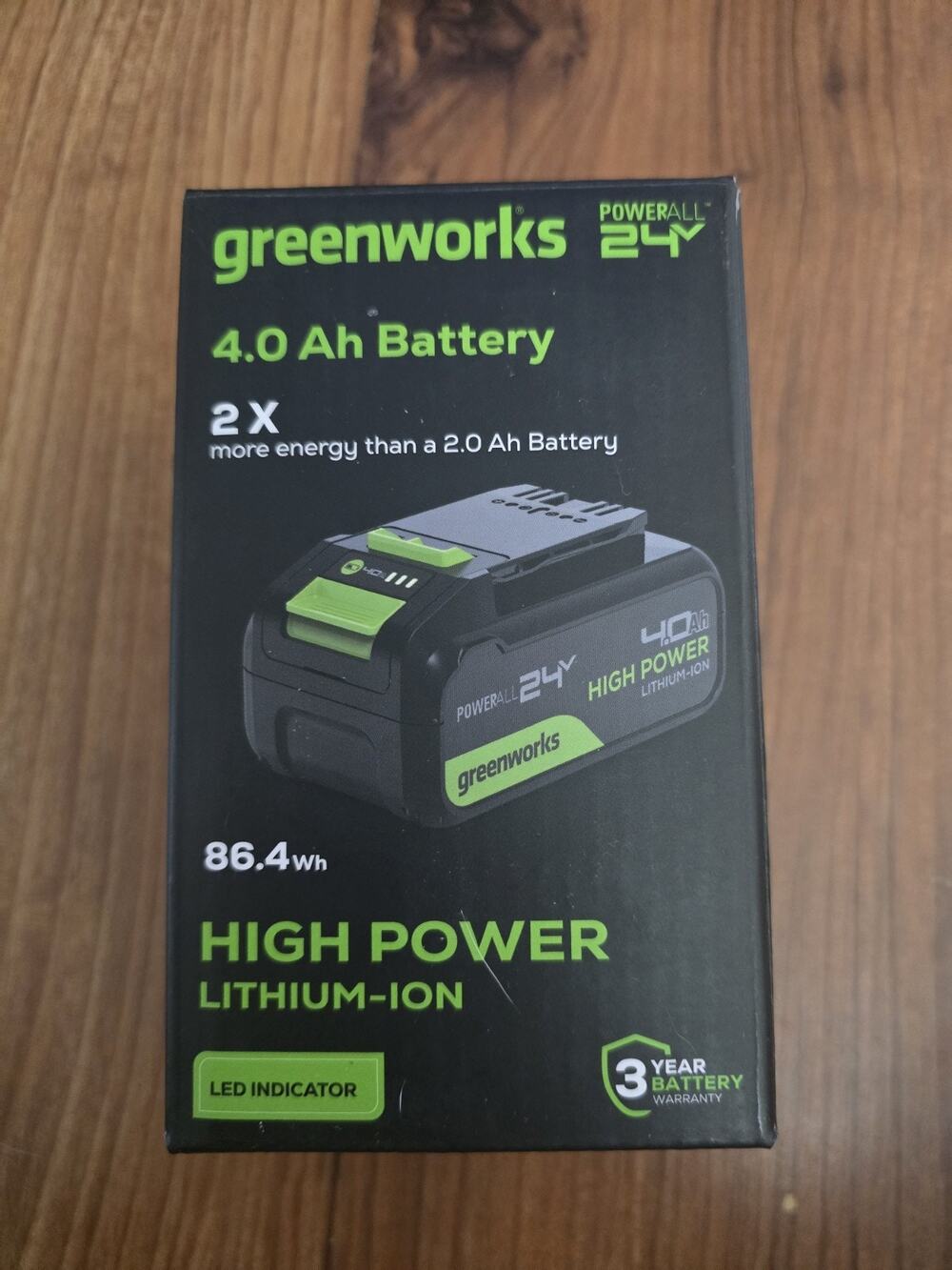 Greenworks 24V 4.0Ah Lithium-Ion High-Power Battery